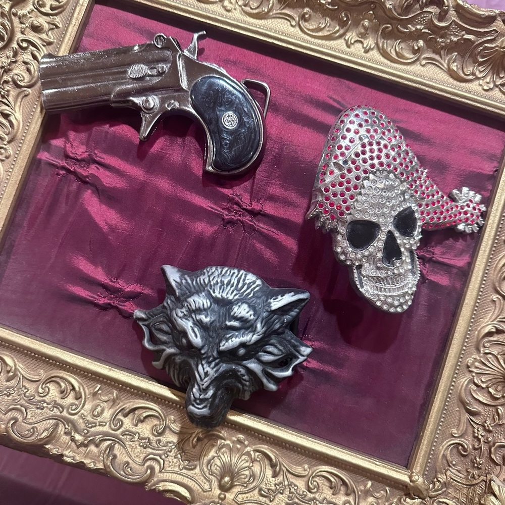 3 Assorted Belt Buckles